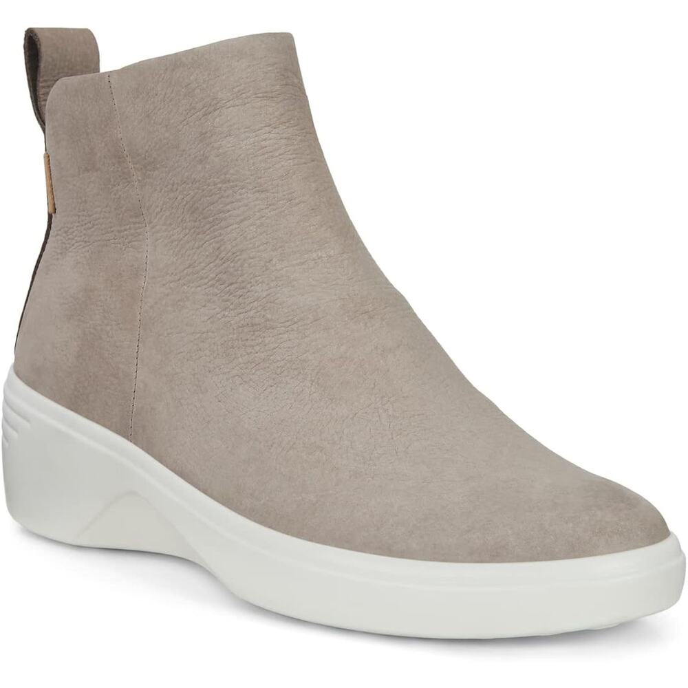ECCO Soft 7 City Women's Wedge Ankle Boots Size EU 39 US 8-8.5 Leather
